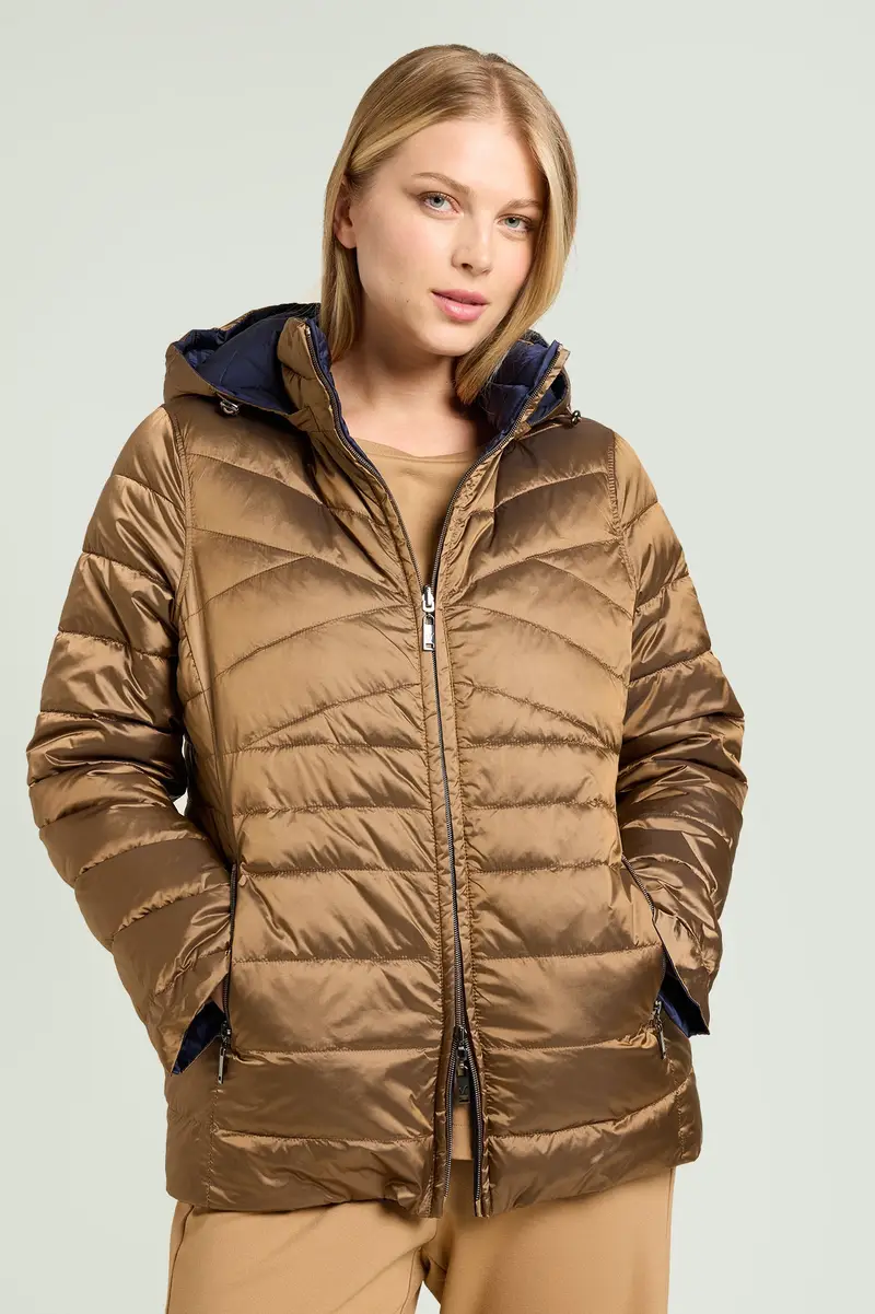 PIUMINO REVERSIBILE IN NYLON CANGIANTE Donna