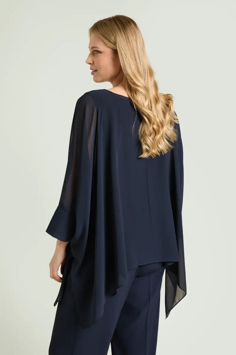 PONCHO IN GEORGETTE Donna miniatura 2