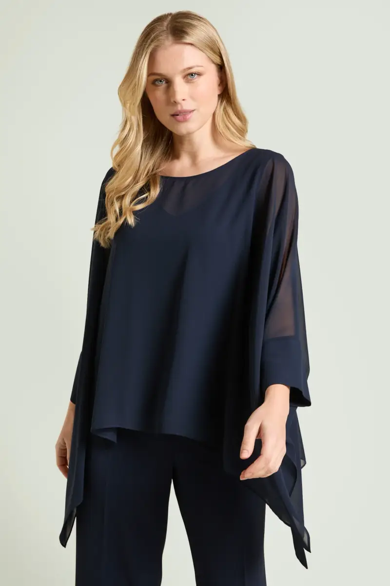 PONCHO IN GEORGETTE Donna