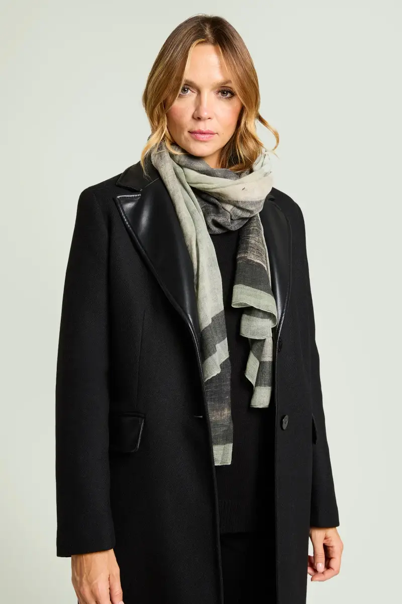 SCIARPA DI PURA LANA CON STAMPA PITTORICA Donna miniatura 2