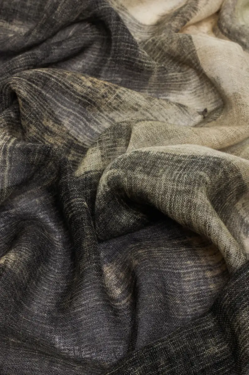 SCIARPA DI PURA LANA CON STAMPA PITTORICA Donna miniatura 3