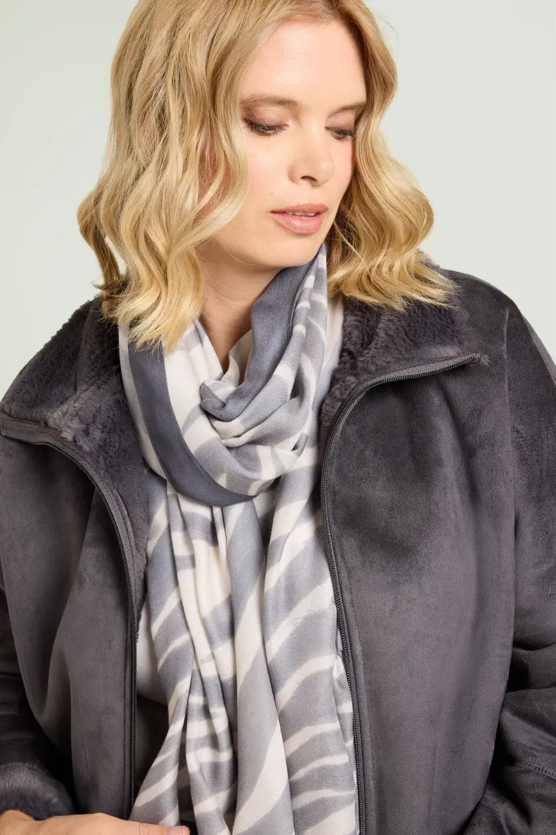 SCIARPA FOULARD CON STAMPA ANIMALIER Donna