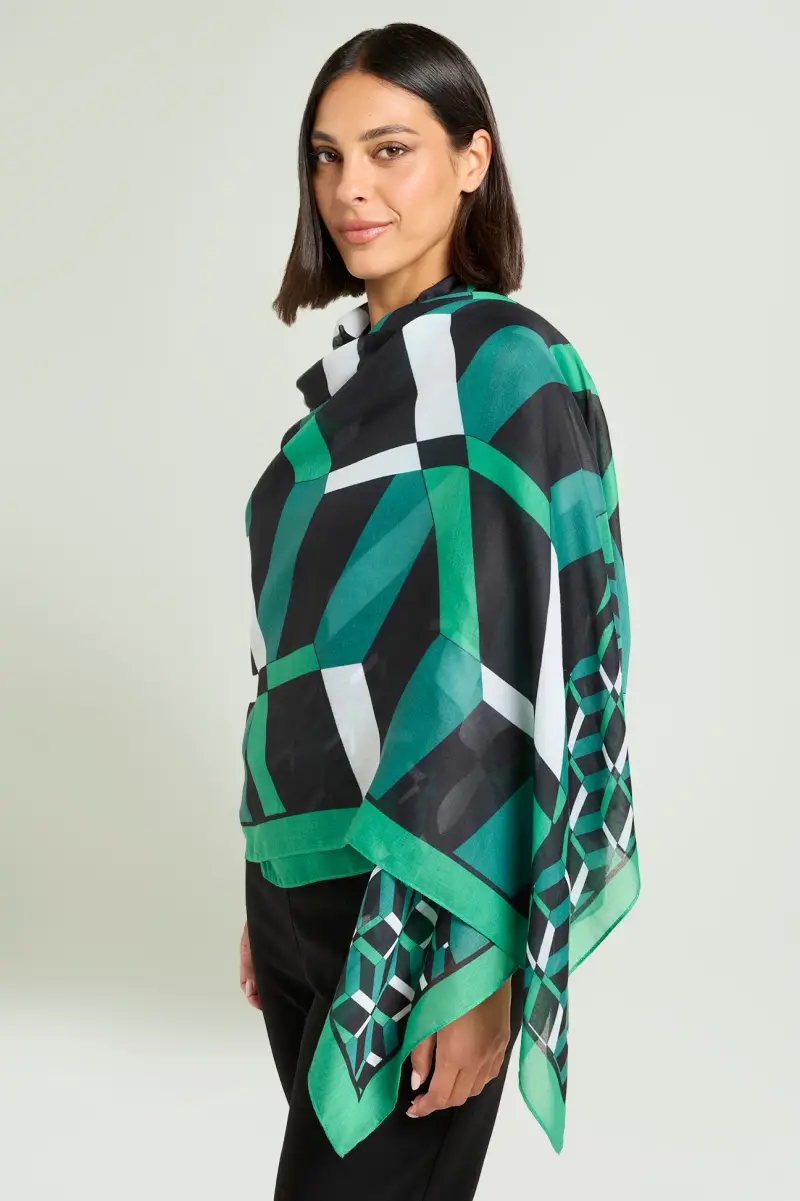 SCIARPA FOULARD STAMPATA Donna miniatura 2