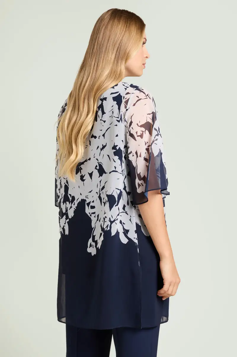 SPOLEVRINO E TOP IN GEORGETTE STAMPATA Donna miniatura 2