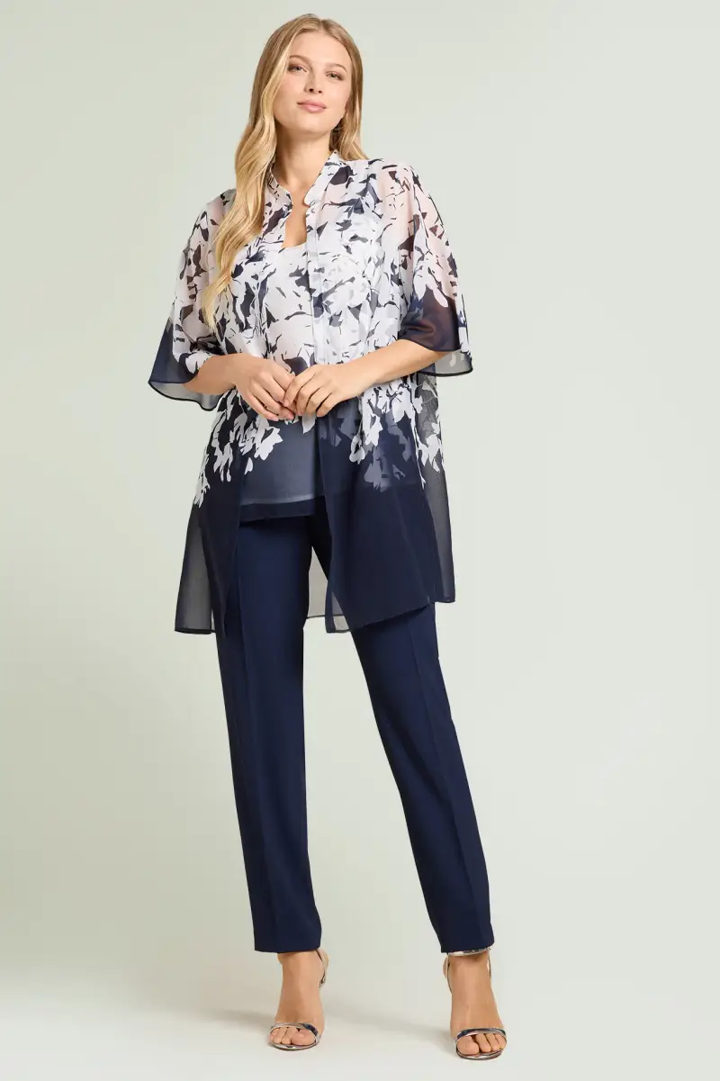 SPOLEVRINO E TOP IN GEORGETTE STAMPATA Donna miniatura 3