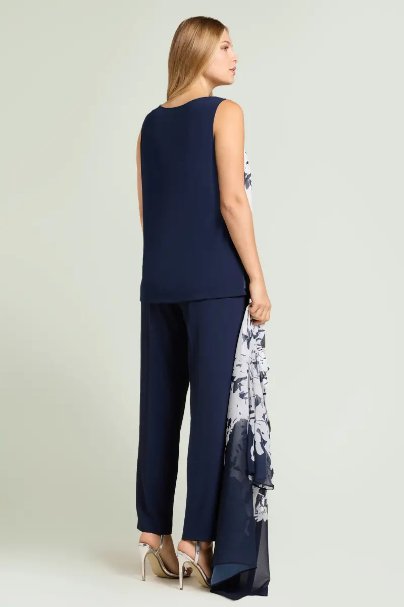 SPOLEVRINO E TOP IN GEORGETTE STAMPATA Donna miniatura 5