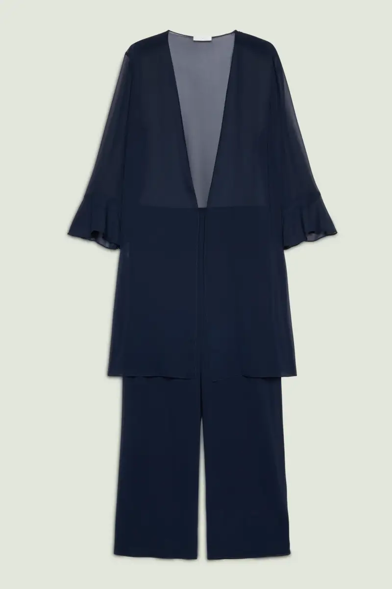 SPOLVERINO E PANTALONE IN GEORGETTE Donna miniatura 5