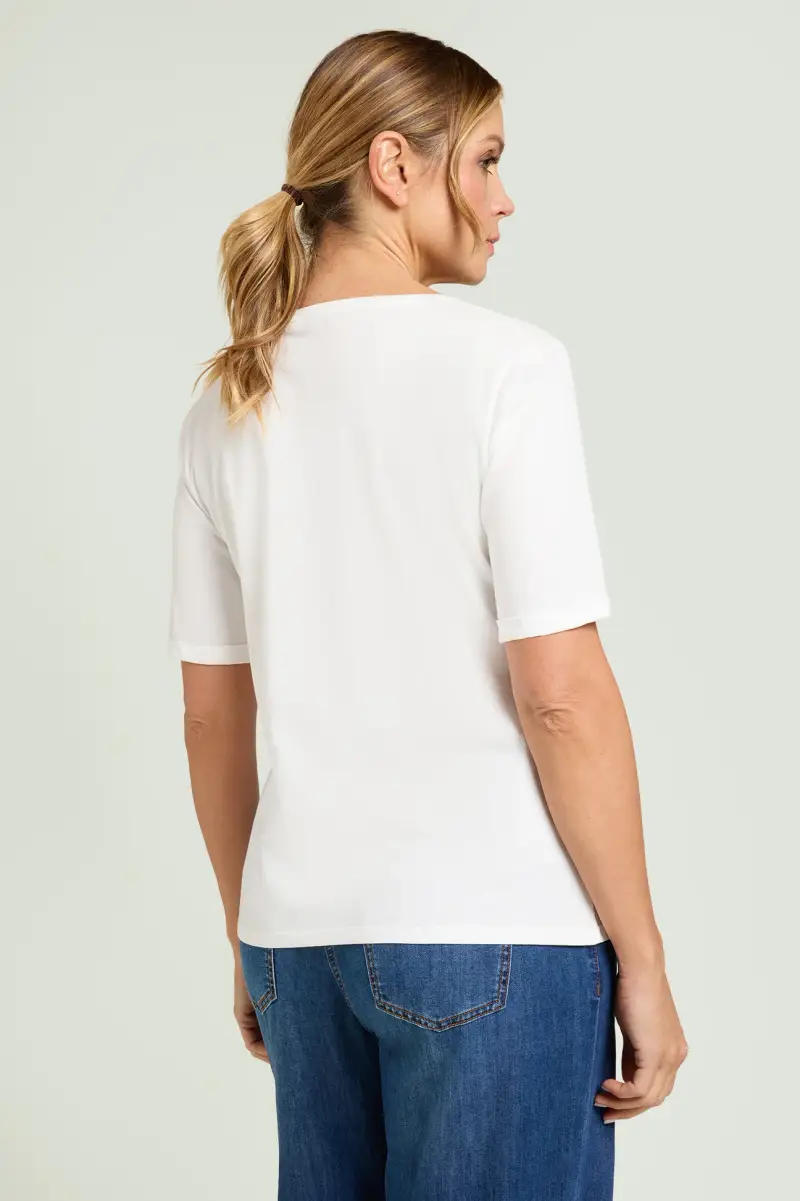 T-SHIRT CON STAMPA E CASTONI Donna miniatura 2