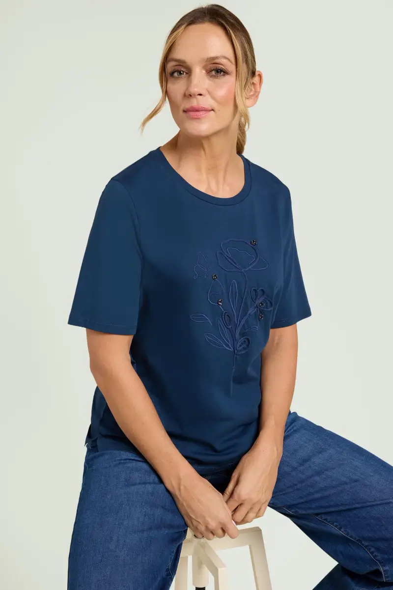 T-SHIRT RICAMATA Donna