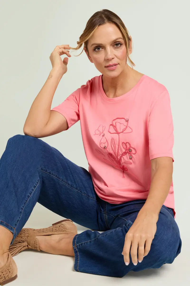 T-SHIRT RICAMATA Donna