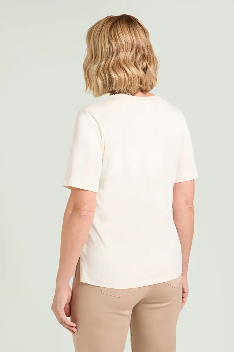 T-SHIRT STAMPATA E RICAMATA Donna miniatura 2