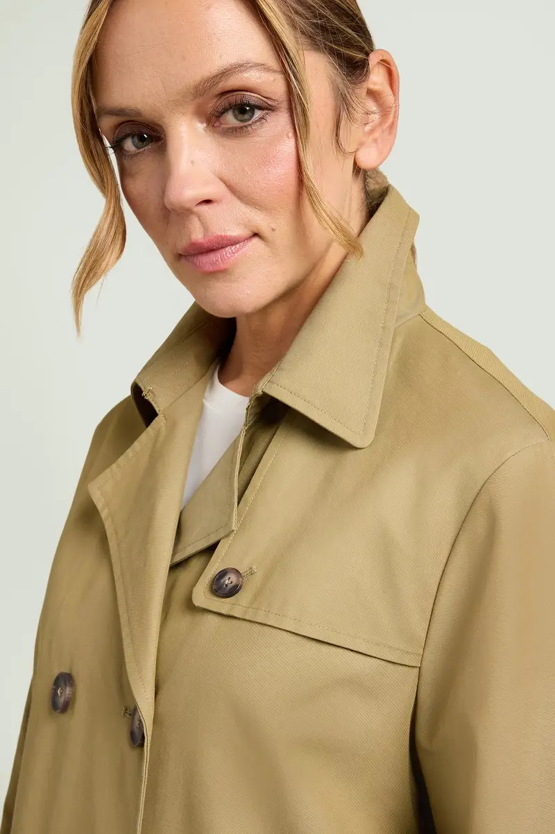 TRENCH CROPPED Donna miniatura 3