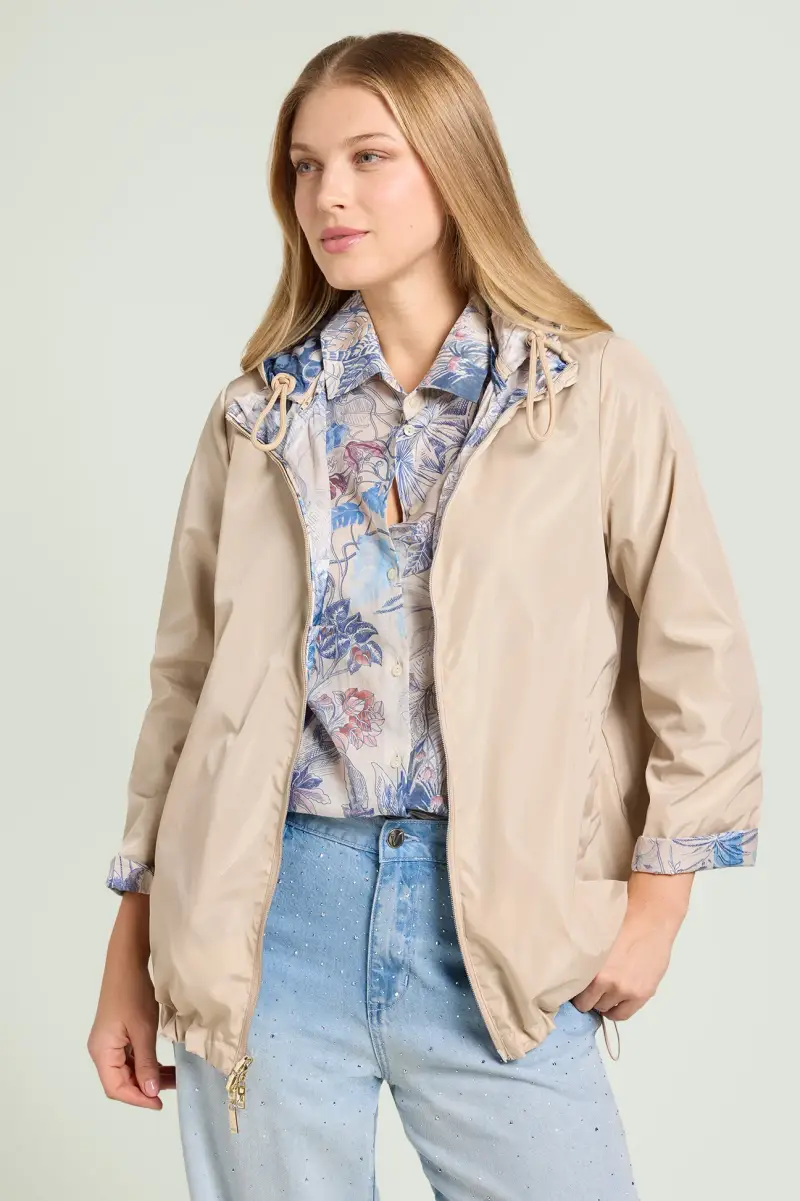 WIND JACKET STAMPATA REVERSIBILE Donna miniatura 3