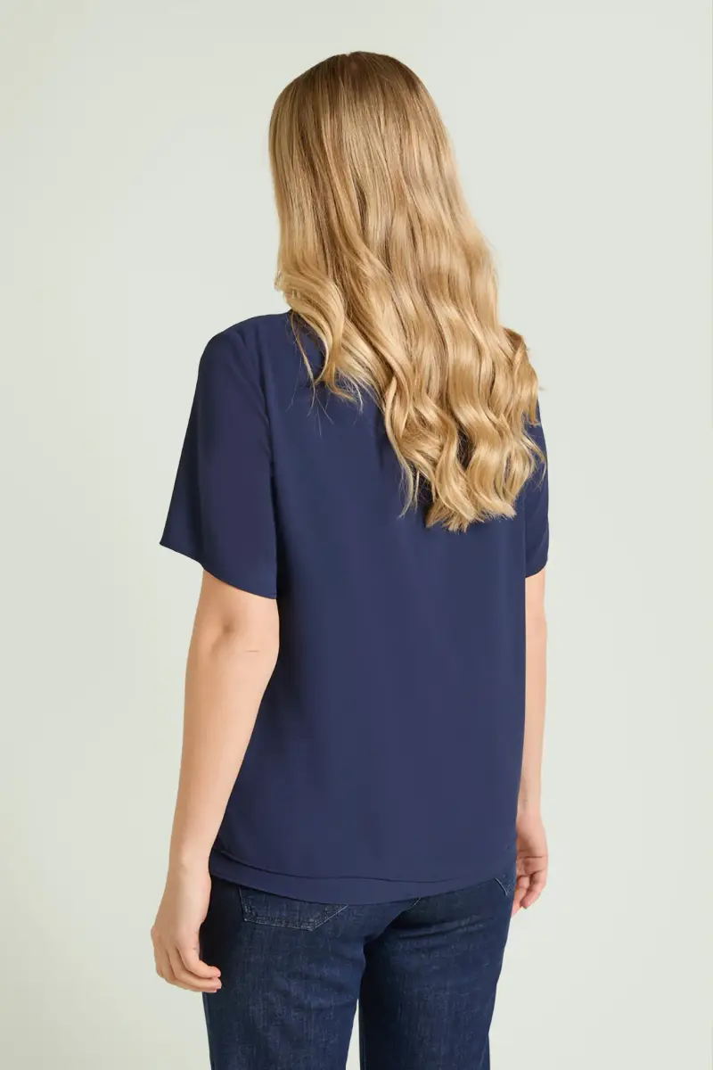 BLUSA CON VOLANT Donna miniatura 2