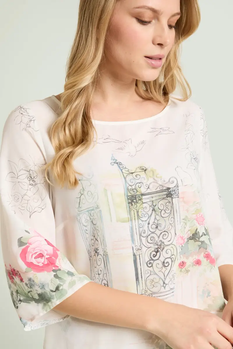 BLUSA STAMPATA Donna miniatura 3