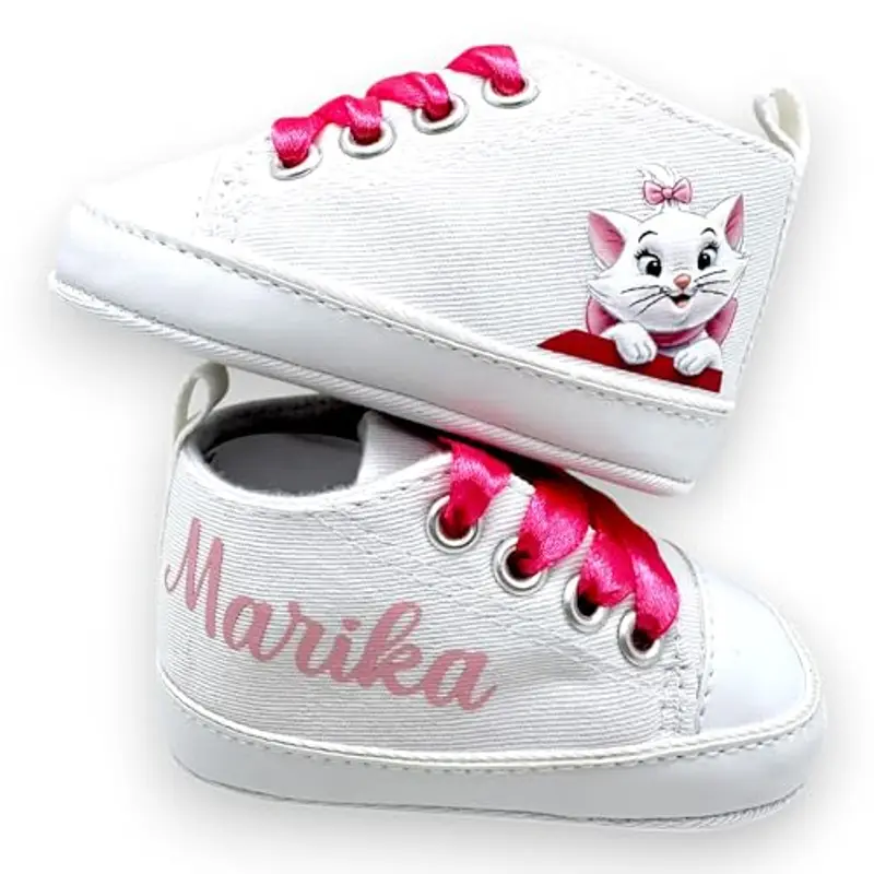 LulluLab Scarpine Neonato personalizzate con nome, primi passi, ottima idea regalo.