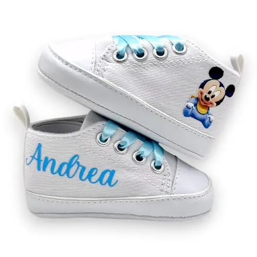 LulluLab Scarpine Neonato personalizzate con nome, primi passi, ottima idea regalo.