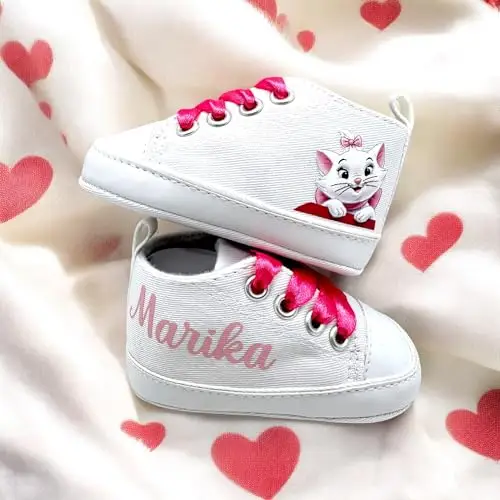 LulluLab Scarpine Neonato personalizzate con nome, primi passi, ottima idea regalo miniatura 2