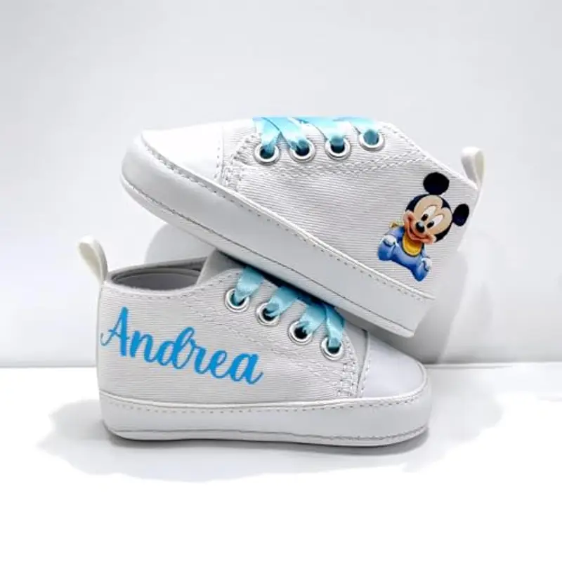 LulluLab Scarpine Neonato personalizzate con nome, primi passi, ottima idea regalo miniatura 3