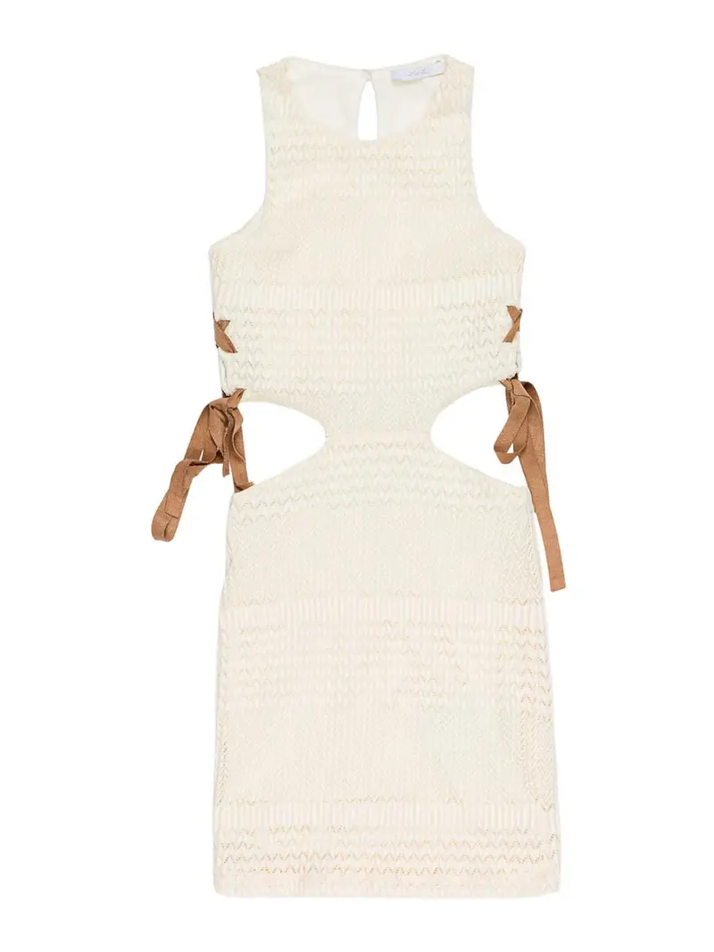 Abito Con Apertura Laterale Bianco