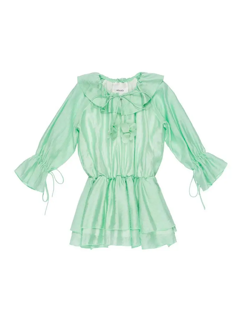 Abito Con Applicazione Verde