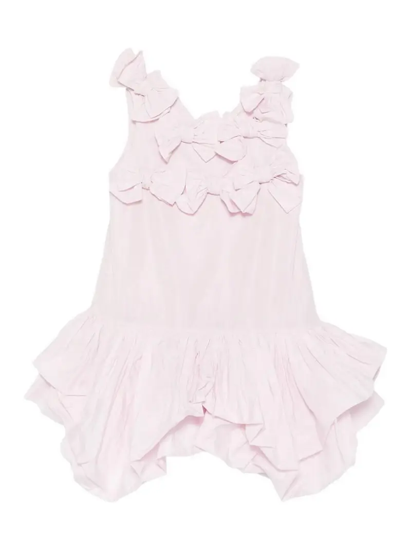 Abito Con Fiocchi Color Carne E Neutri