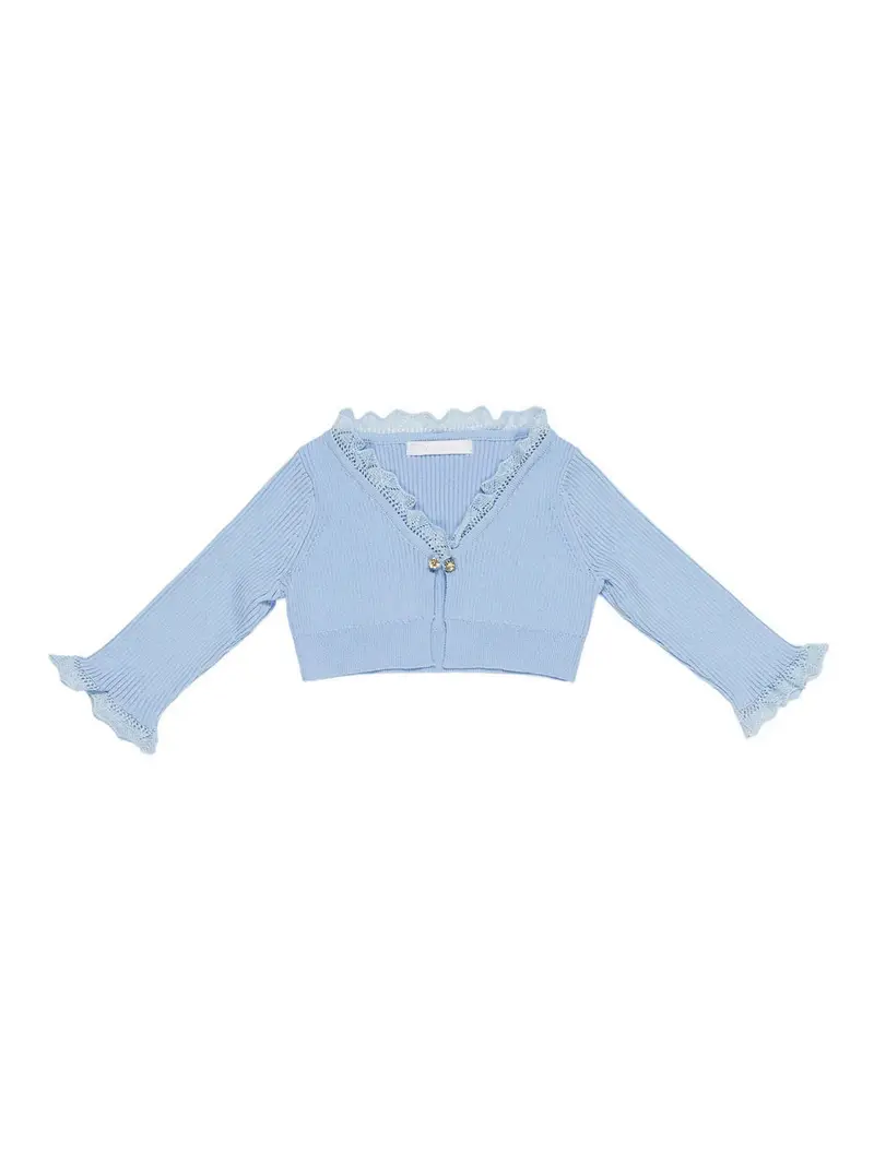 Cardigan Crop Bianco