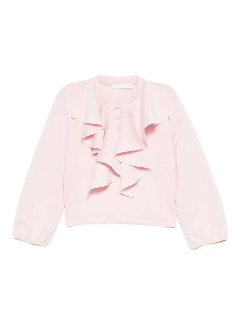 Felpa Con Volant Color Carne E Neutri