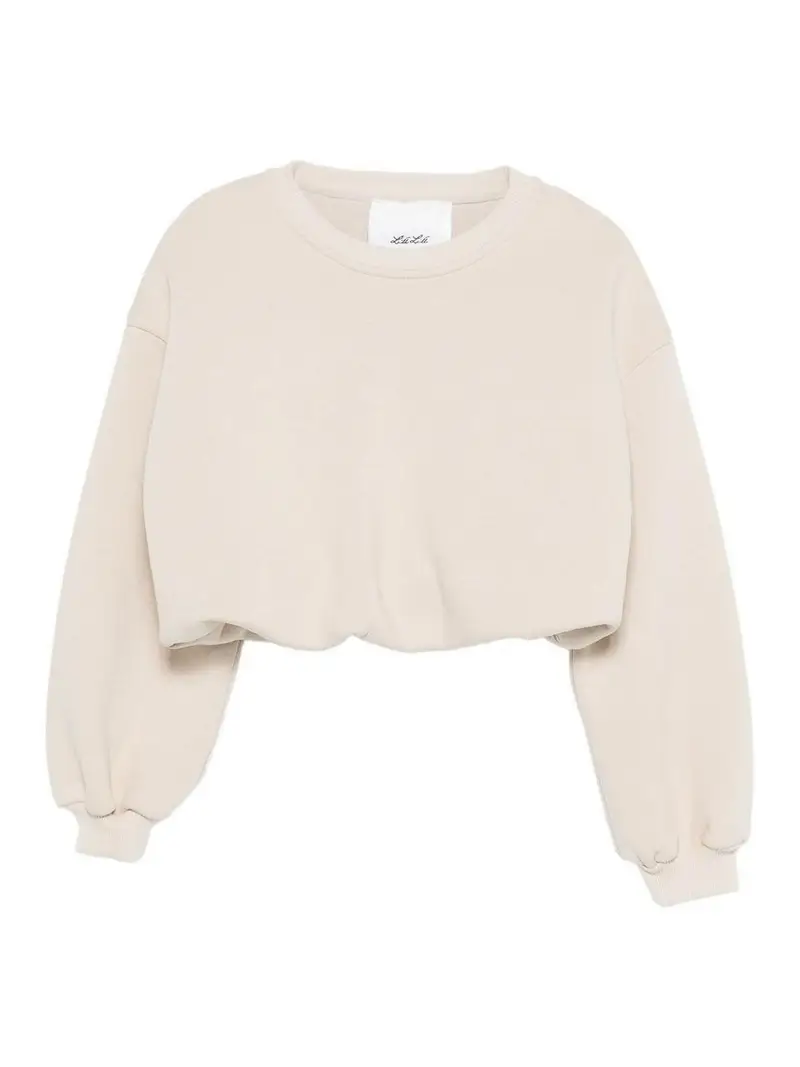 Felpa Crop Beige