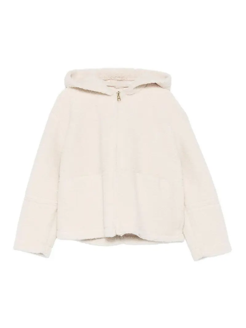 Felpa Effetto Teddy Bianco