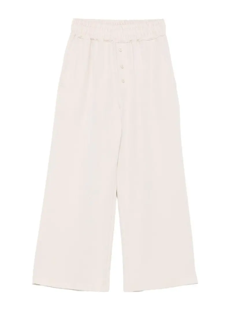 Pantalone Con Bottoni Beige