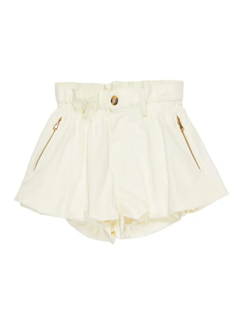Shorts Con Arriccio Bianco