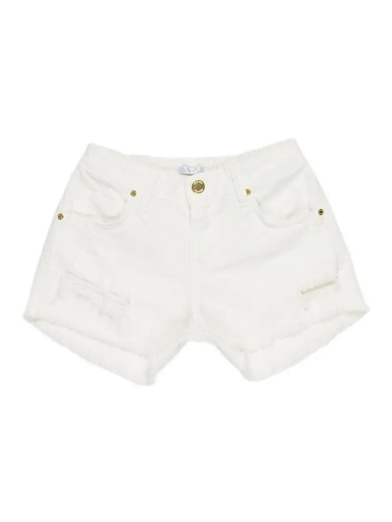 Shorts Con Strappi Bianco