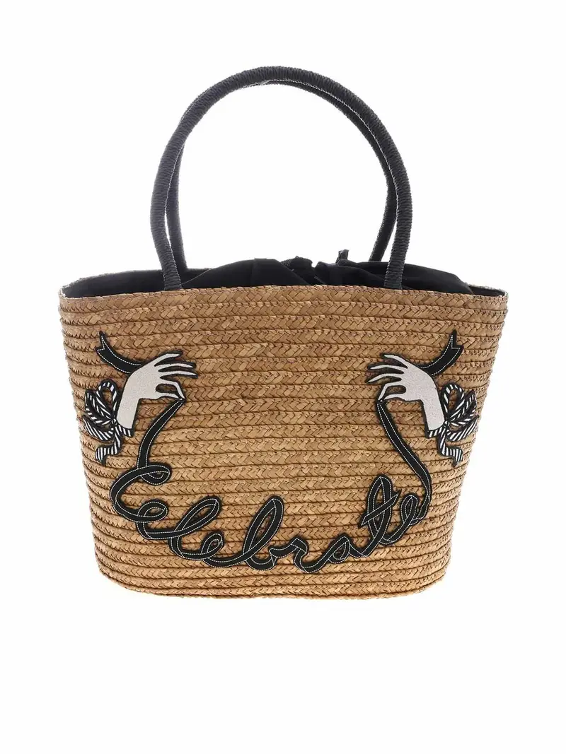 Borsa Celebrate Suzy in paglia Beige