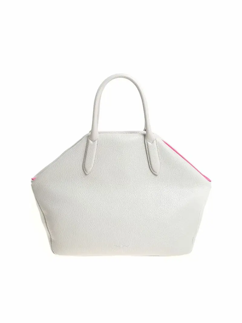 Borsa Lip Valentina Large grigia Bianco