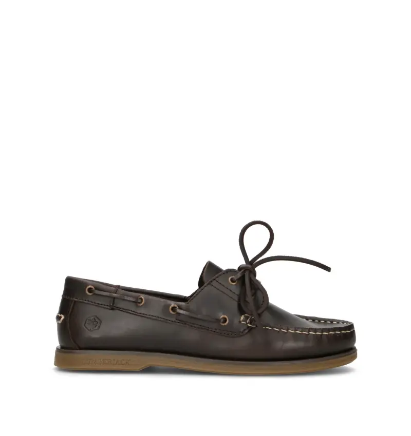 Scarpa barca uomo marrone scuro in pelle Vario
