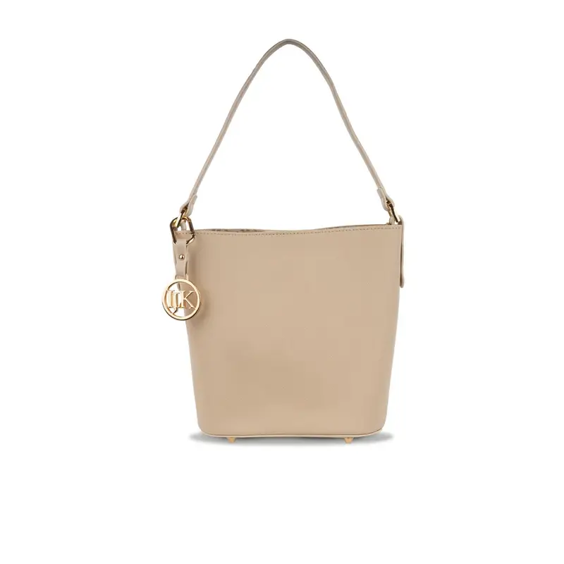 Secchiello rosa da donna con zip e ciondolo