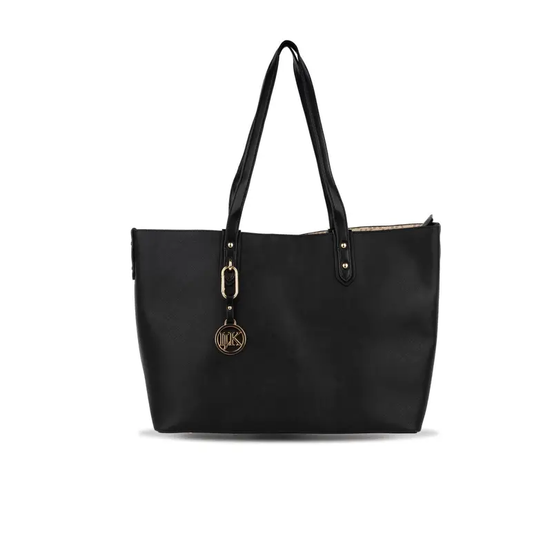 Shopper nera da donna con ciondolo