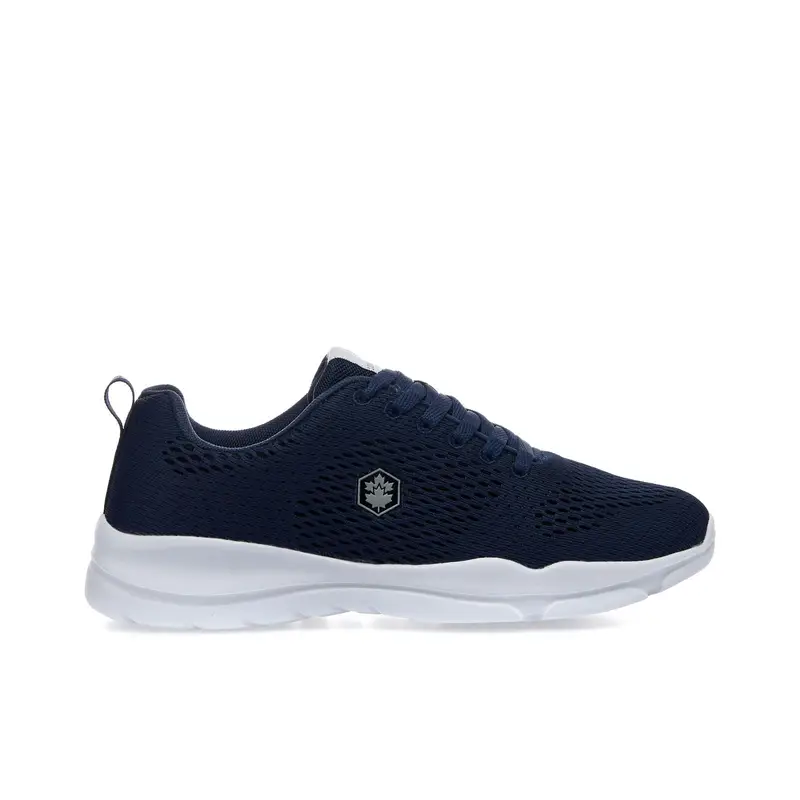 Sneakers blu in tessuto con logo