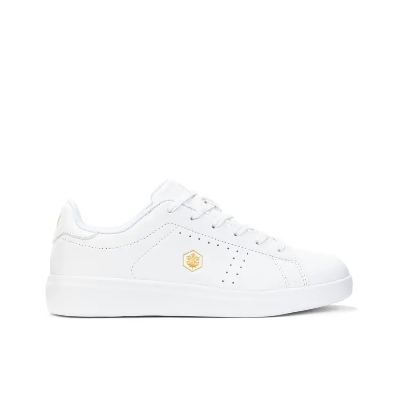 Sneakers donna bianche con stemma laterale