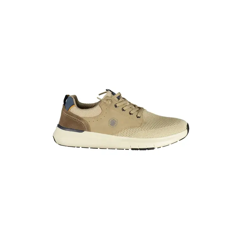 Sneakers Uomo Beige Dettagli a Contrasto