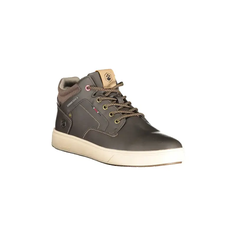 Lumberjack Sneakers Uomo Marroni con Stampa Logo miniatura 2