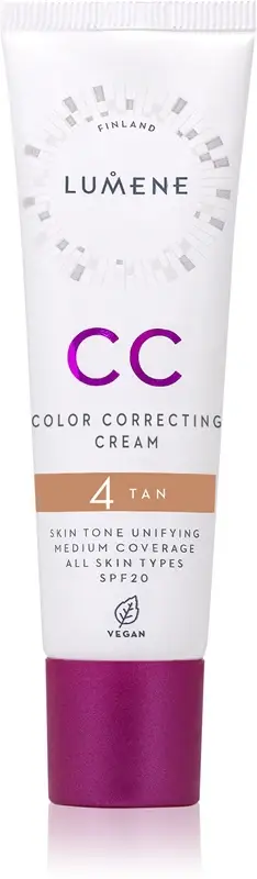 Color Correcting CC cream per tinta uniforme SPF 20 colore 4 Tan 30 ml