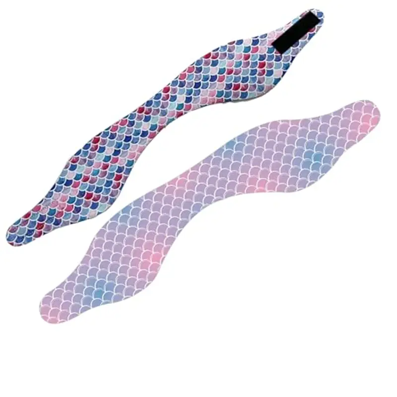 LUMOOM 2 fasce da nuoto per bambini, paraorecchie in neoprene con elevata elasticità, fascia impermeabile per adulti,