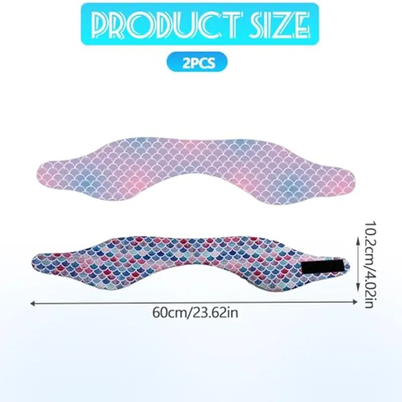 LUMOOM 2 fasce da nuoto per bambini, paraorecchie in neoprene con elevata elasticità, fascia impermeabile per adulti miniatura 2