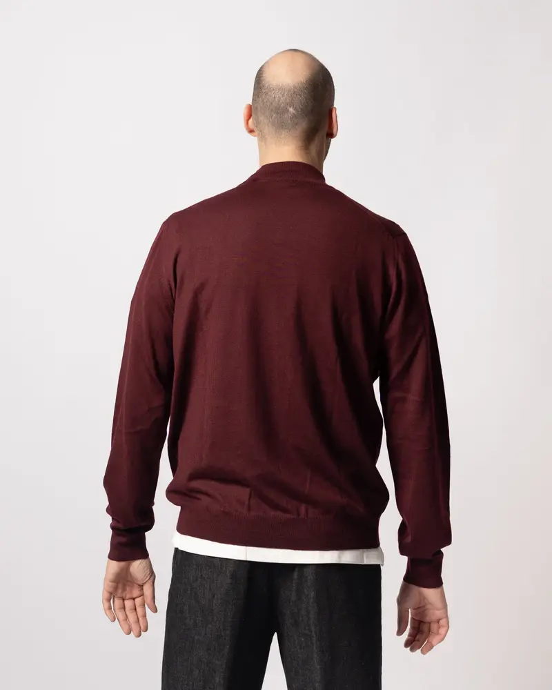 Lupetto Merinos Bordeaux miniatura 2