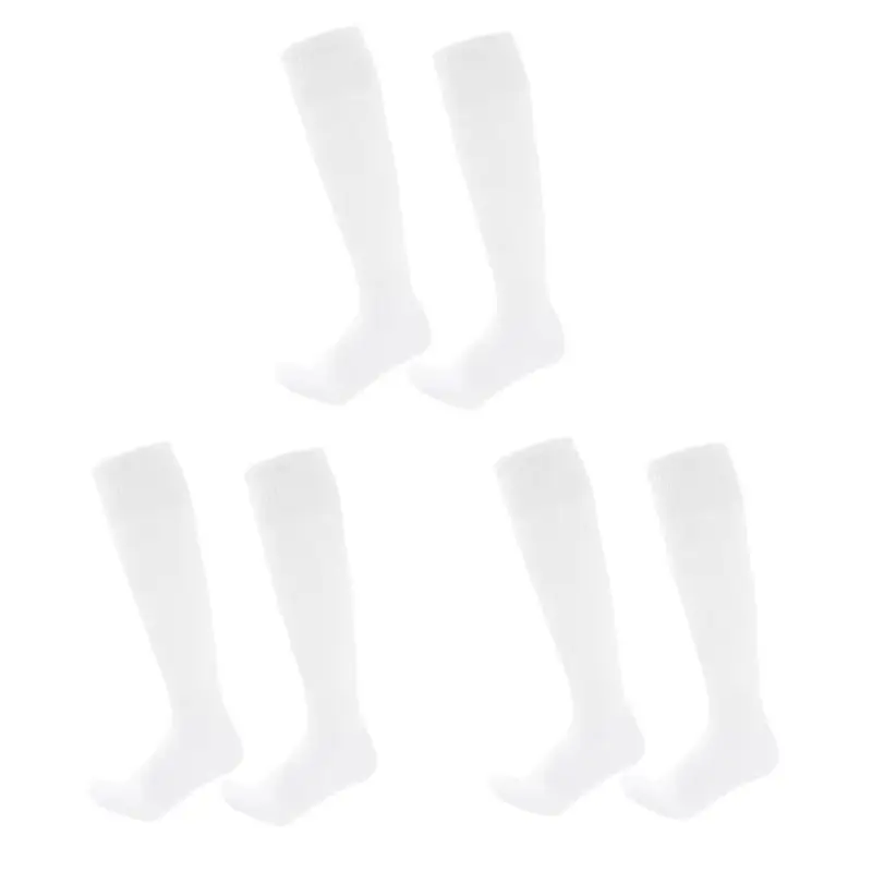 LURVOUS Calzettoni Calcio Bambino Bianchi 3 Paia