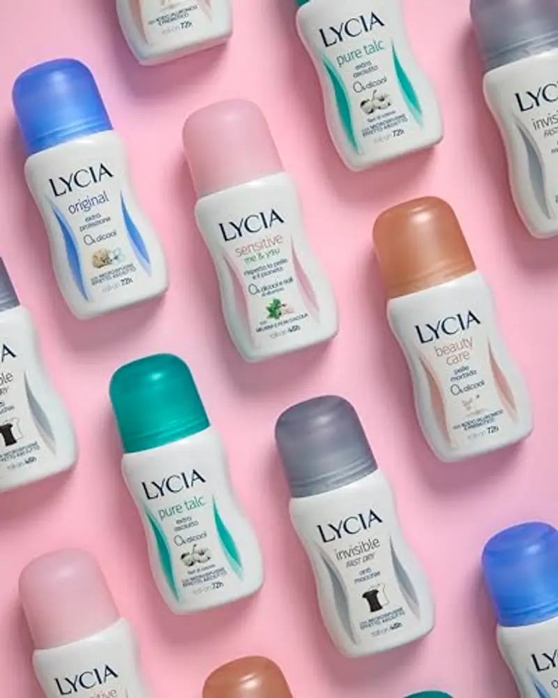 Lycia, Original Deodorante Roll On con Antibatterico e Microspugne Effetto Asciutto per una Sensazione di Freschezza Durevole, Efficace fino a 48H, Senza Alcool, 50 ml miniatura 3
