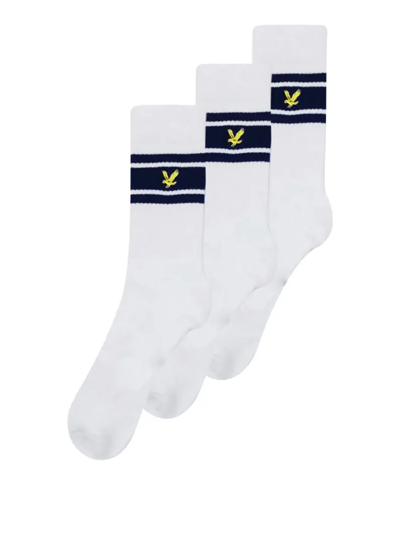 calzini lyle & scott grant pack of 3 da uomo - bianco