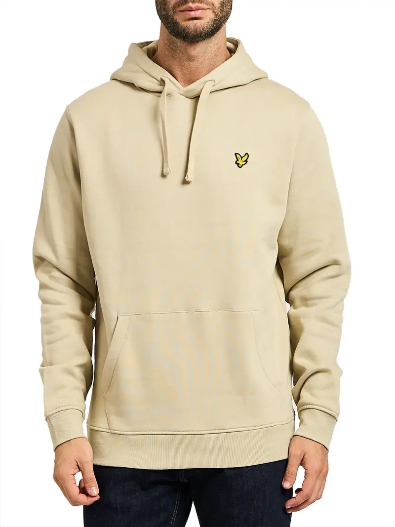 felpa cappuccio lyle & scott da uomo - avorio